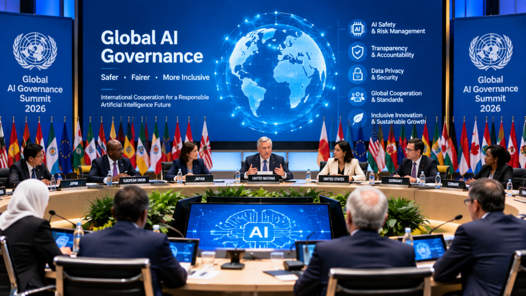 Global AI Governance: Critical Breakthrough Discussions Could Transform the Future of AI Global AI Governance 2026 leaders discussing international artificial intelligence regulations and ethical AI policies